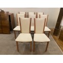 Set of 8 vintage mid century side chairs c. 1980